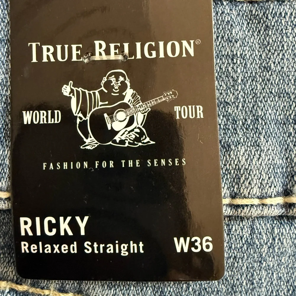 New - TRUE RELIGION Ricky Flap Big T Jeans BEACH Men | 36